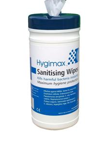 HYGIMAX Sanitising Wipes For Surfaces and Hands Tub of 200